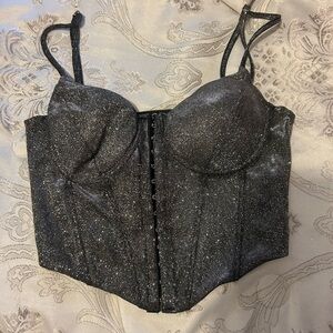 Windsor Black Sparkly Top